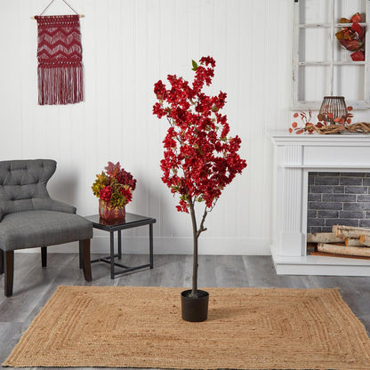 5ft. Cherry Blossom Artificial Tree, Red