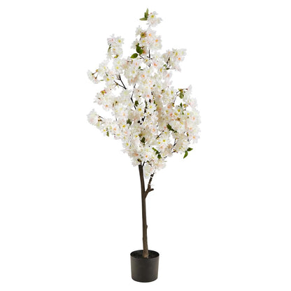 5ft. Cherry Blossom Artificial Tree, White