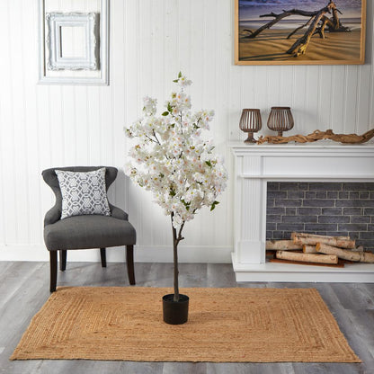 5ft. Cherry Blossom Artificial Tree, White