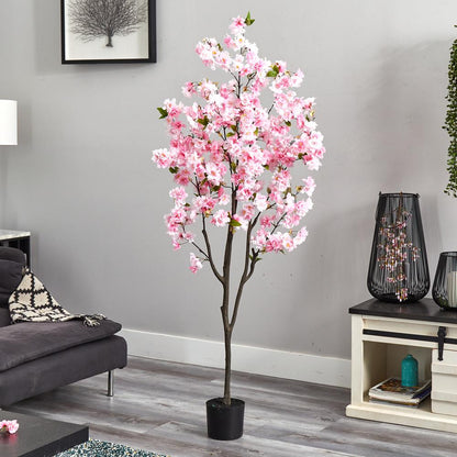 6ft. Cherry Blossom Artificial Tree, Pink