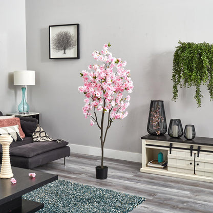 6ft. Cherry Blossom Artificial Tree, Pink
