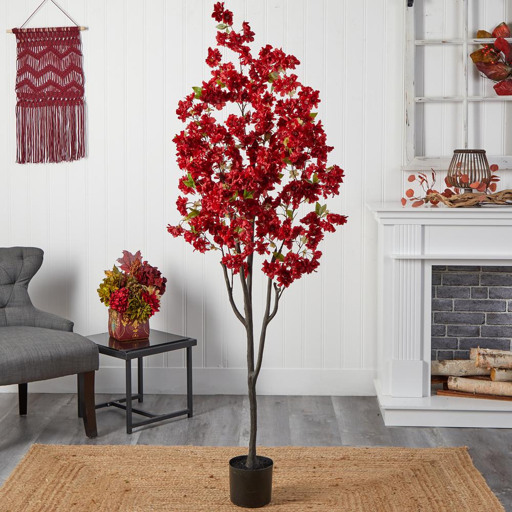 6ft. Cherry Blossom Artificial Tree, Red