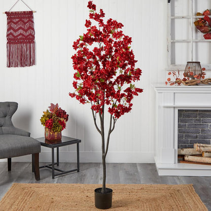 6ft. Cherry Blossom Artificial Tree, Red