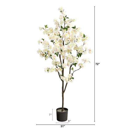 6ft. Cherry Blossom Artificial Tree, White