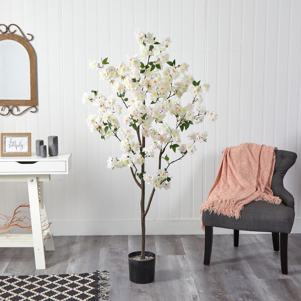 6ft. Cherry Blossom Artificial Tree, White