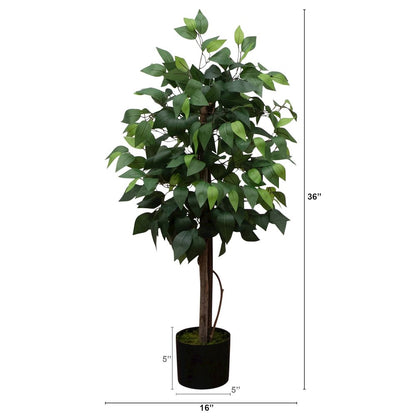 3ft. Artificial Double Trunk Ficus Tree