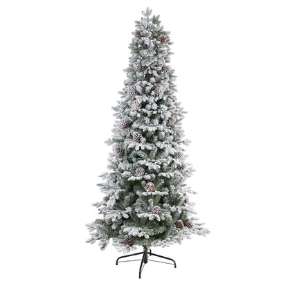 7.5ft. Flocked Alaskan Pre-Lit Artificial Christmas Tree 350 LED Lights