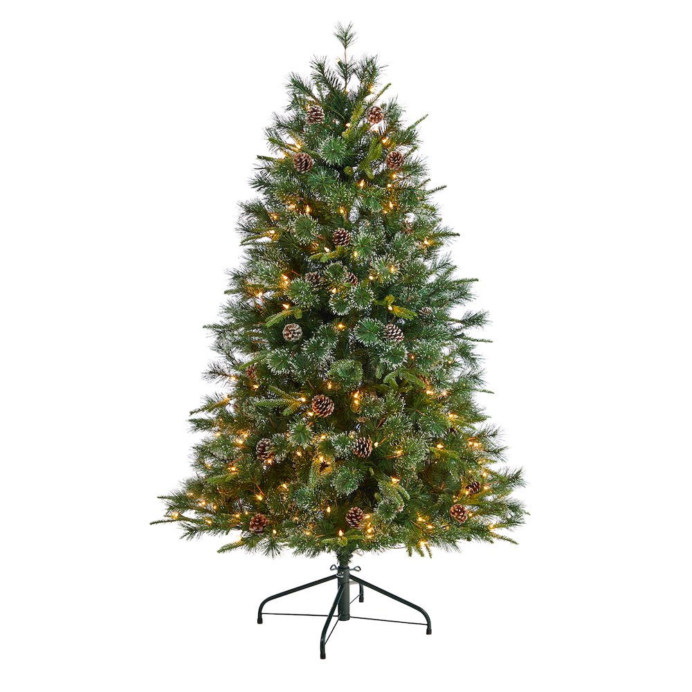 4ft. Snowed Tipped Clermont Mixed Pine Christmas Tree with 200 Clear Lights