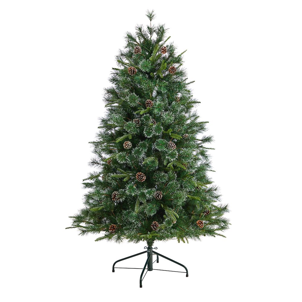 4ft. Snowed Tipped Clermont Mixed Pine Christmas Tree with 200 Clear Lights