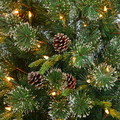 4ft. Snowed Tipped Clermont Mixed Pine Christmas Tree with 200 Clear Lights