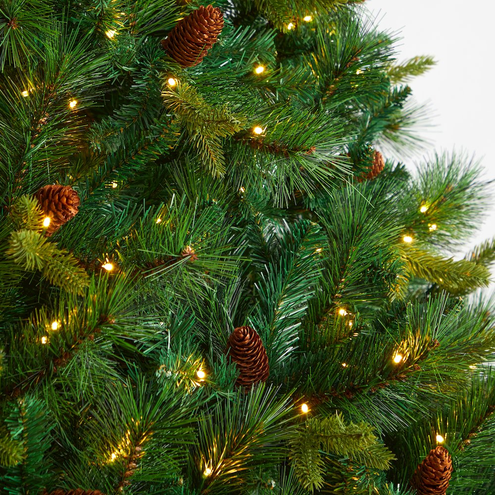8ft. West Virginia Mixed Pine Christmas Tree with 700 Clear LED Lights