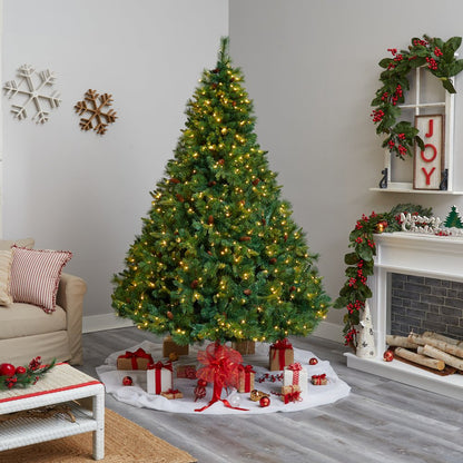 8ft. West Virginia Mixed Pine Christmas Tree with 700 Clear LED Lights