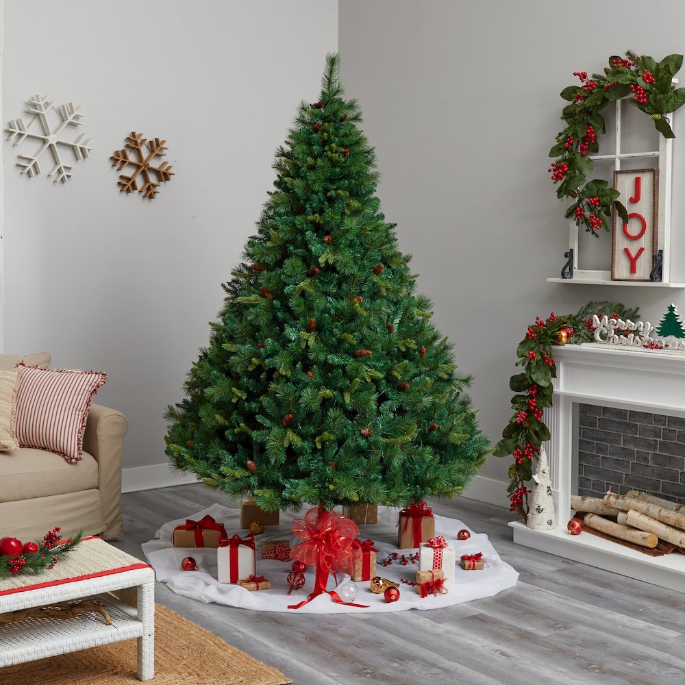 8ft. West Virginia Mixed Pine Christmas Tree with 700 Clear LED Lights