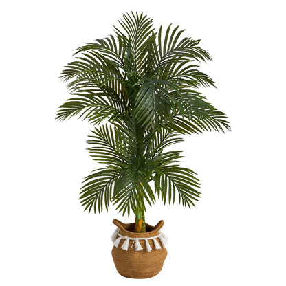5ft. Artificial Double Stalk Golden Cane Palm Tree