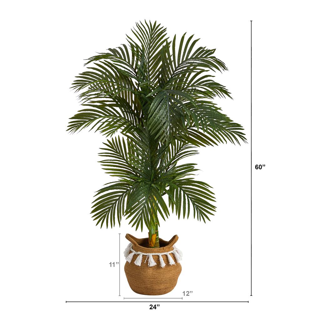5ft. Artificial Double Stalk Golden Cane Palm Tree