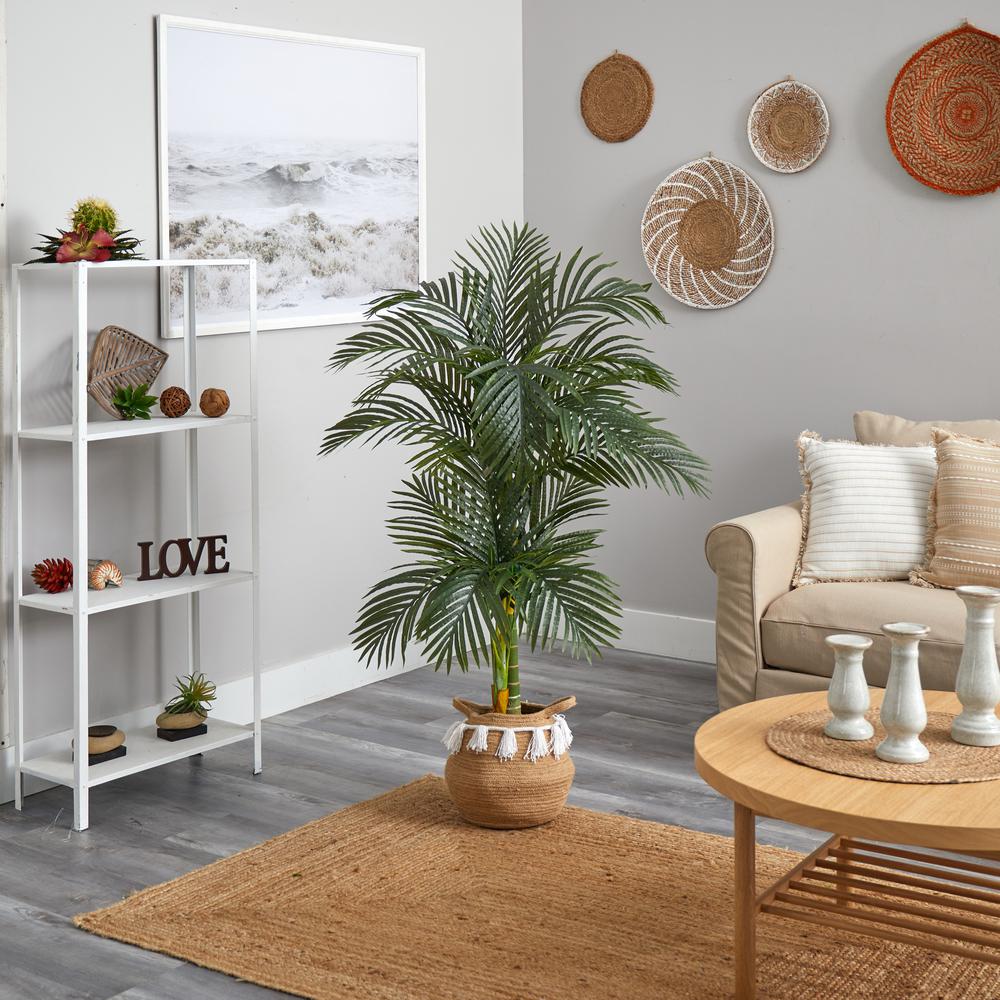 5ft. Artificial Double Stalk Golden Cane Palm Tree