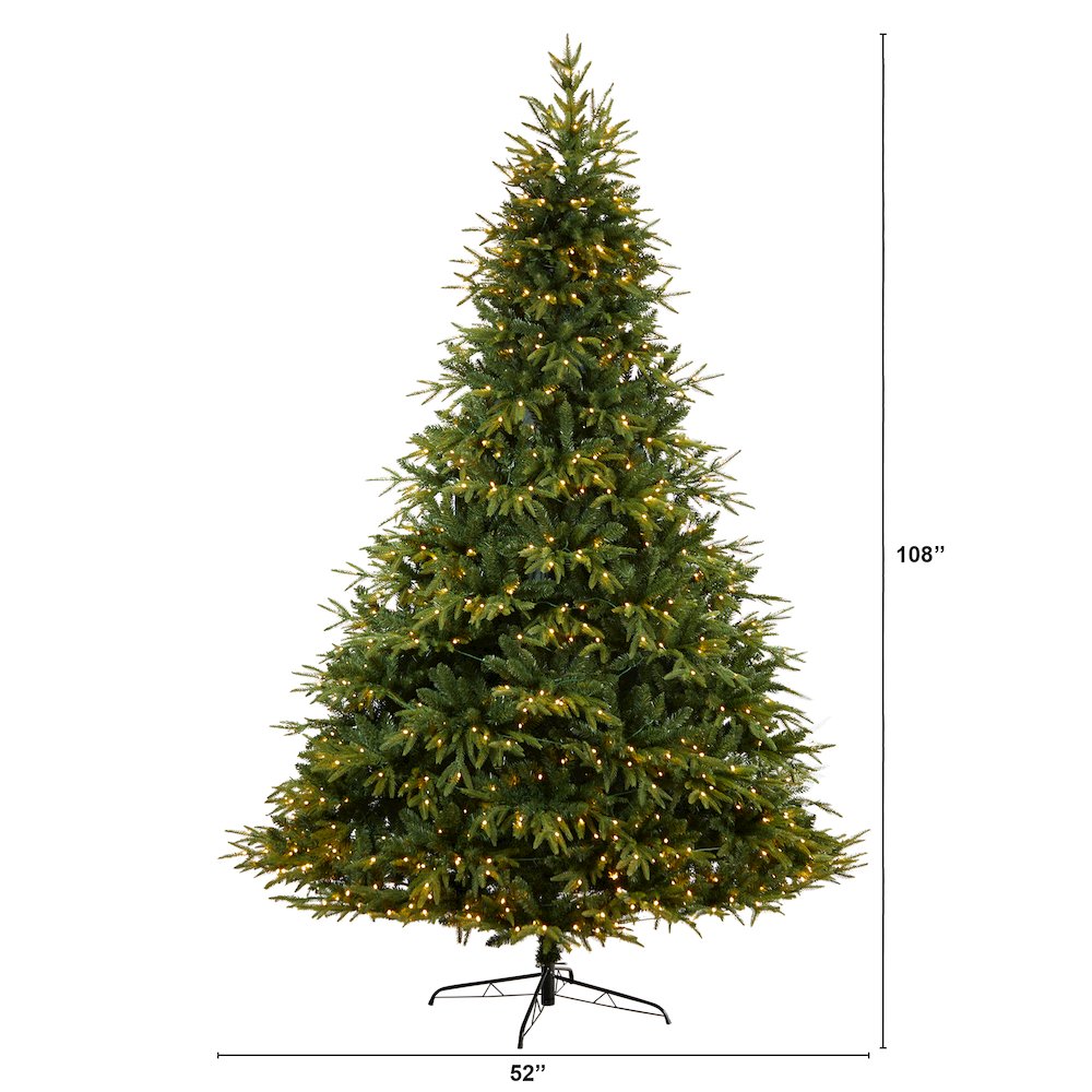 9ft. Colorado Mountain Fir Artificial Christmas Tree with 900 Multi LED Lights