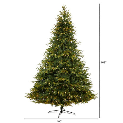 9ft. Colorado Mountain Fir Artificial Christmas Tree with 900 Multi LED Lights
