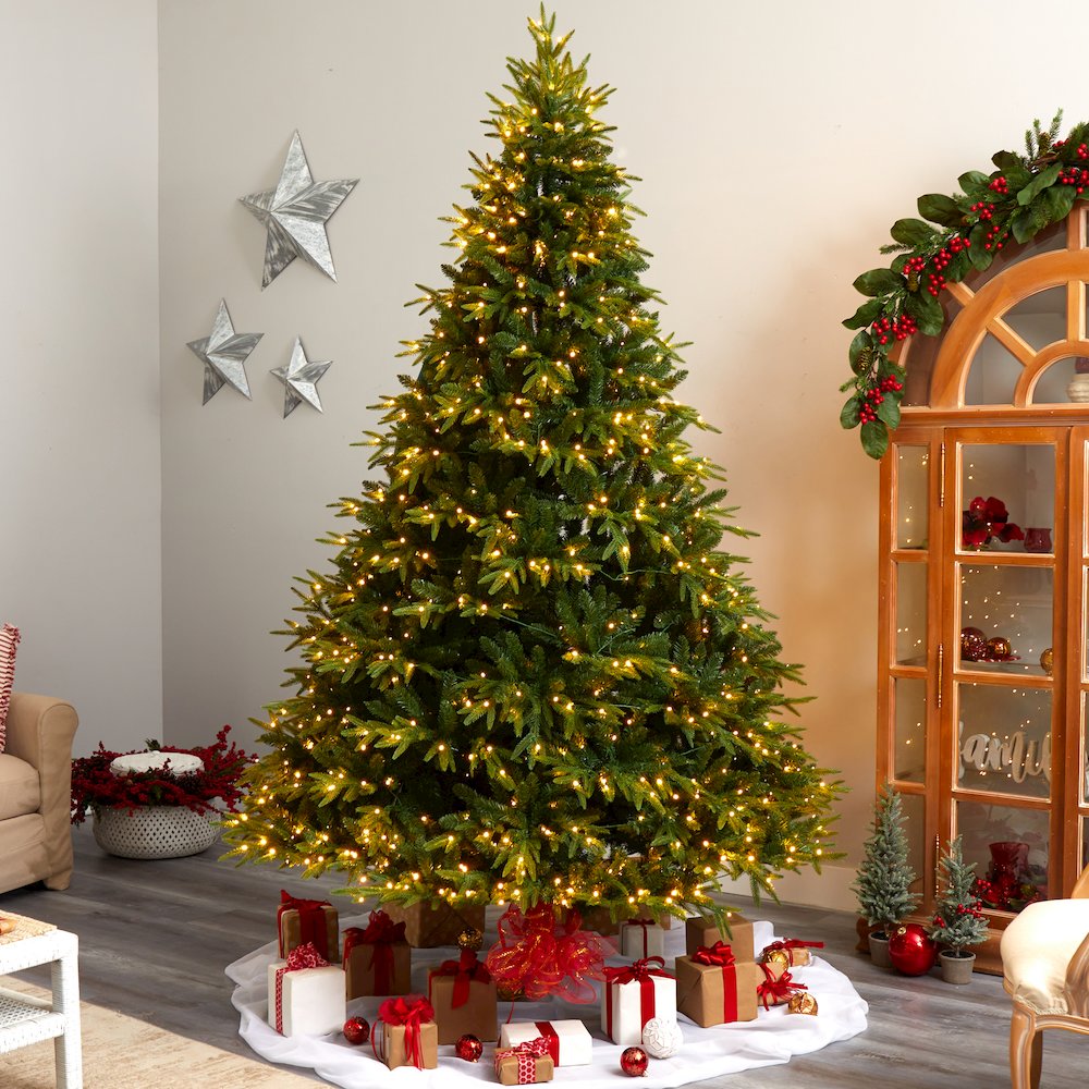 9ft. Colorado Mountain Fir Artificial Christmas Tree with 900 Multi LED Lights