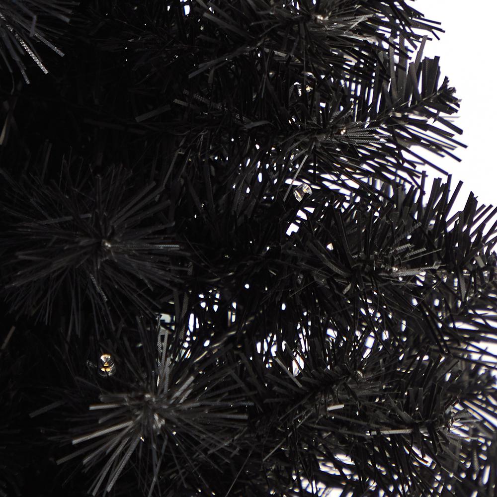 2ft. Black Artificial Christmas Tree with 35 LED Lights and 72 Bendable Branches