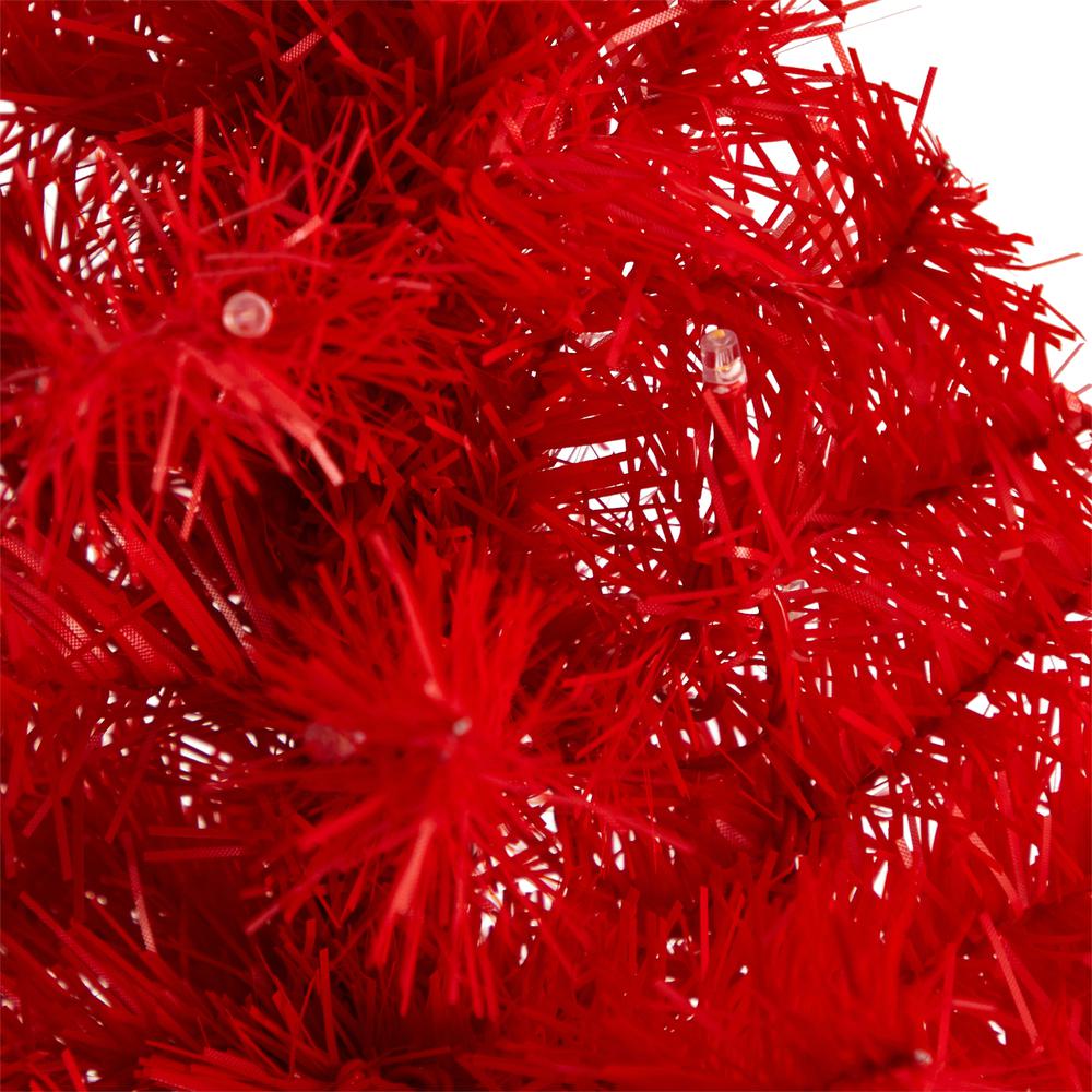 2ft. Red Artificial Christmas Tree with 35 LED Lights and 72 Bendable Branches