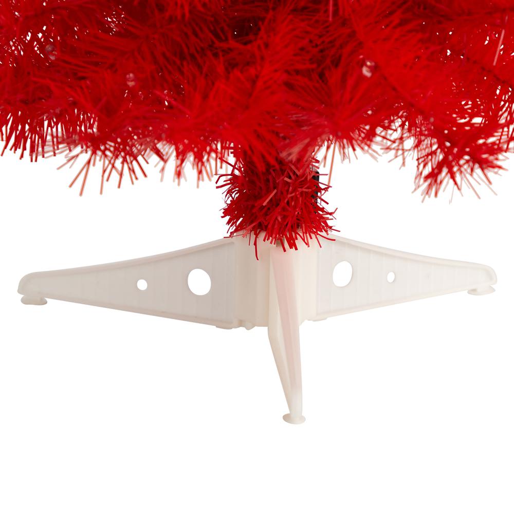 2ft. Red Artificial Christmas Tree with 35 LED Lights and 72 Bendable Branches