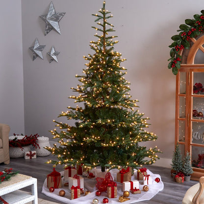 8ft. Layered Washington Spruce Artificial Christmas Tree with 650 Clear Lights