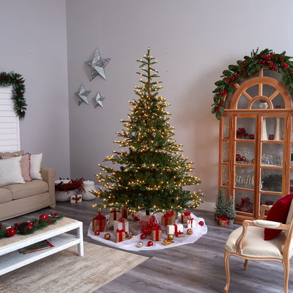 8ft. Layered Washington Spruce Artificial Christmas Tree with 650 Clear Lights