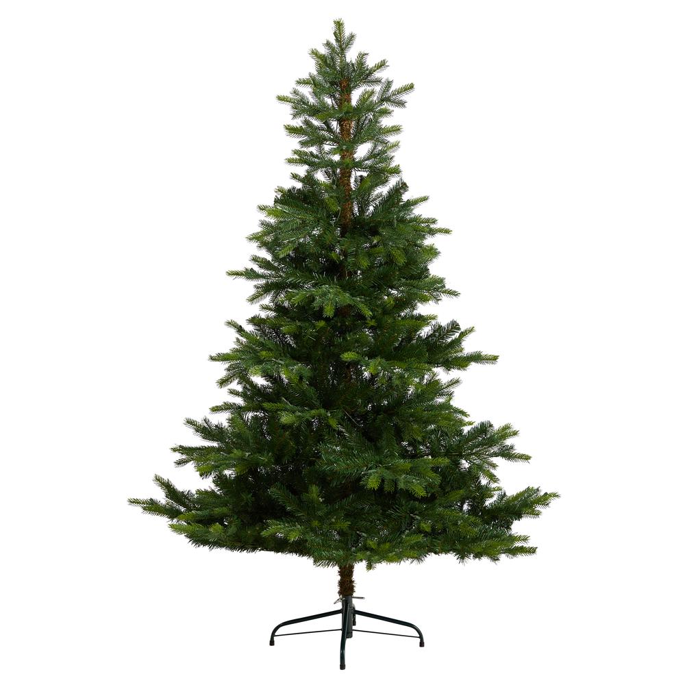 6ft. North Carolina Spruce Artificial Christmas Tree with 350 Clear Lights and 631 Bendable Branches