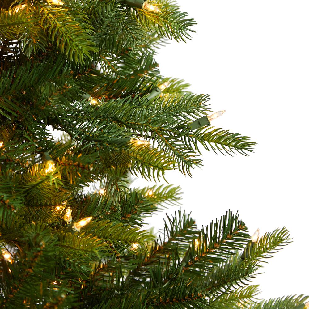 6ft. North Carolina Spruce Artificial Christmas Tree with 350 Clear Lights and 631 Bendable Branches