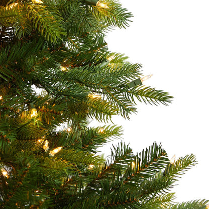6ft. North Carolina Spruce Artificial Christmas Tree with 350 Clear Lights and 631 Bendable Branches