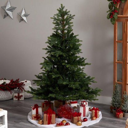 6ft. North Carolina Spruce Artificial Christmas Tree with 350 Clear Lights and 631 Bendable Branches