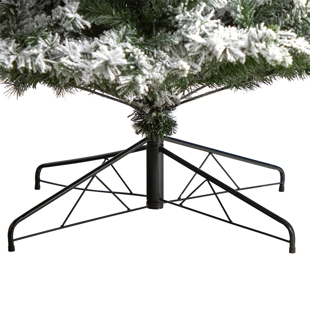 9ft. Flocked Vermont Mixed Pine Artificial Christmas Tree with 650 LED Lights