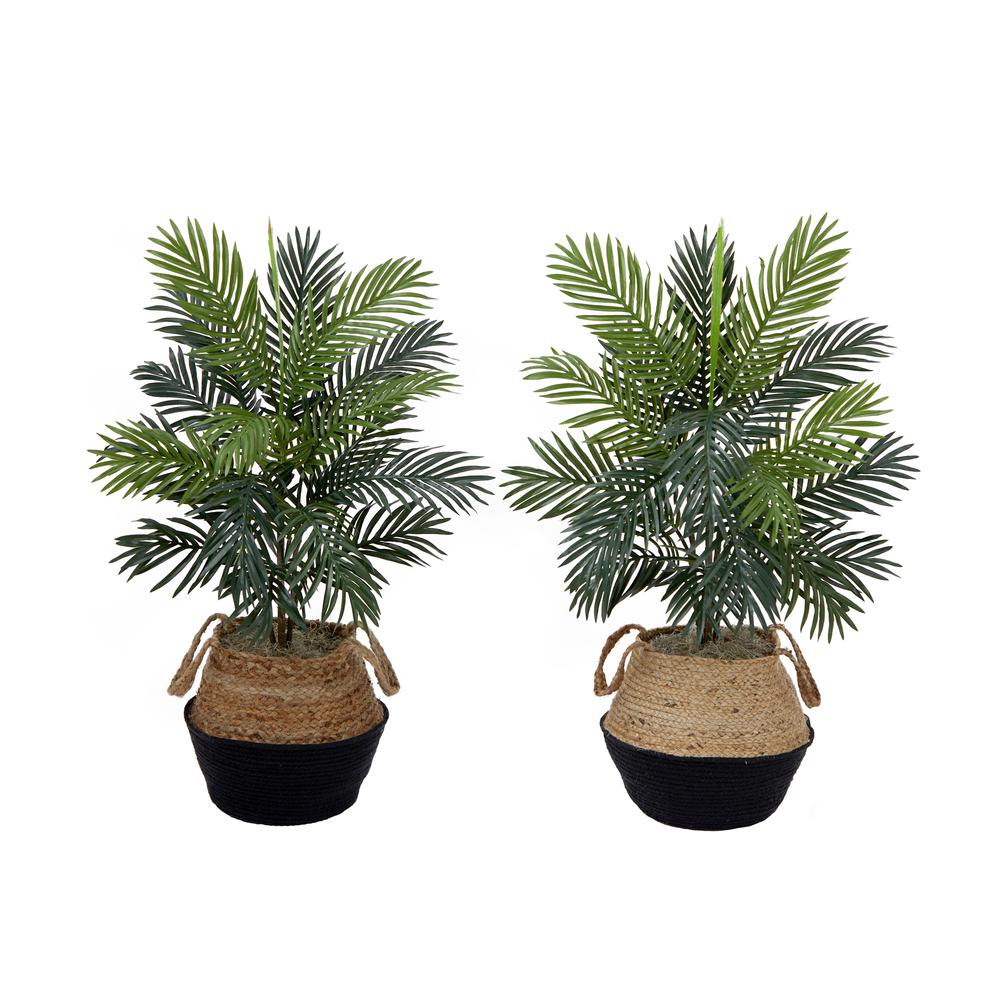 3ft. Artificial Areca Palm Tree with Handmade Jute & Cotton Basket DIY KIT