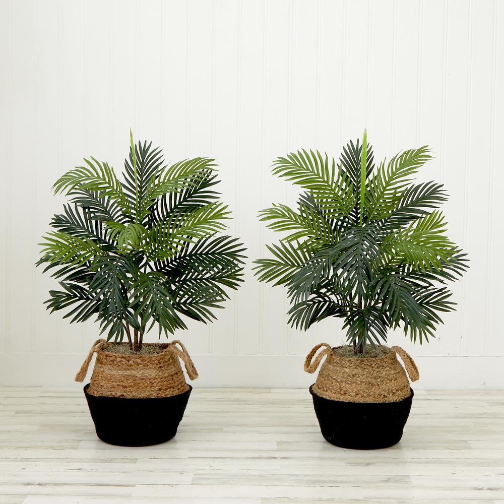 3ft. Artificial Areca Palm Tree with Handmade Jute & Cotton Basket DIY KIT