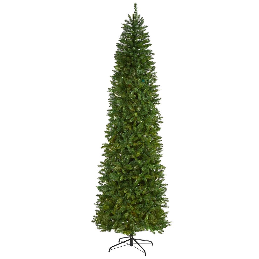 9ft. Slim Green Mountain Pine Artificial Christmas Tree
