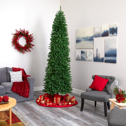 9ft. Slim Green Mountain Pine Artificial Christmas Tree