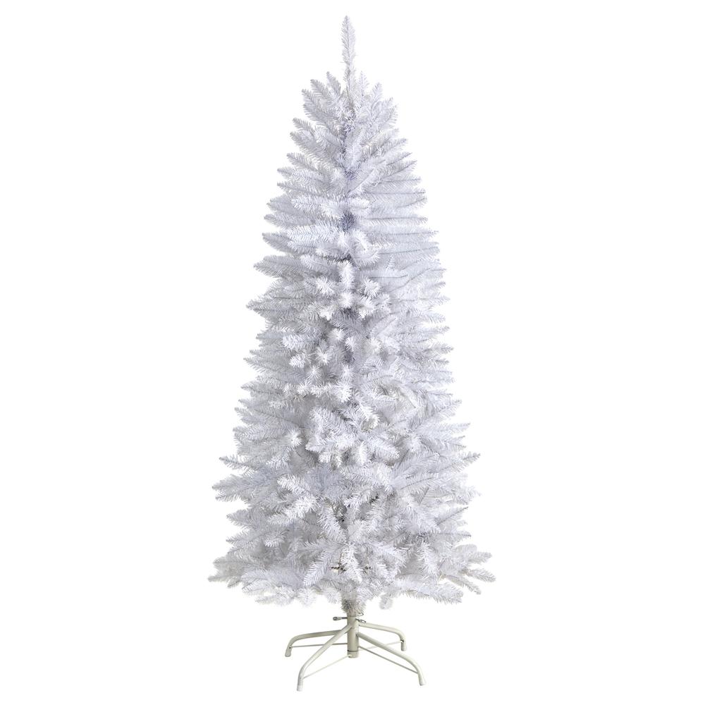 5ft. Slim White Artificial Christmas Tree with 491 Bendable Branches
