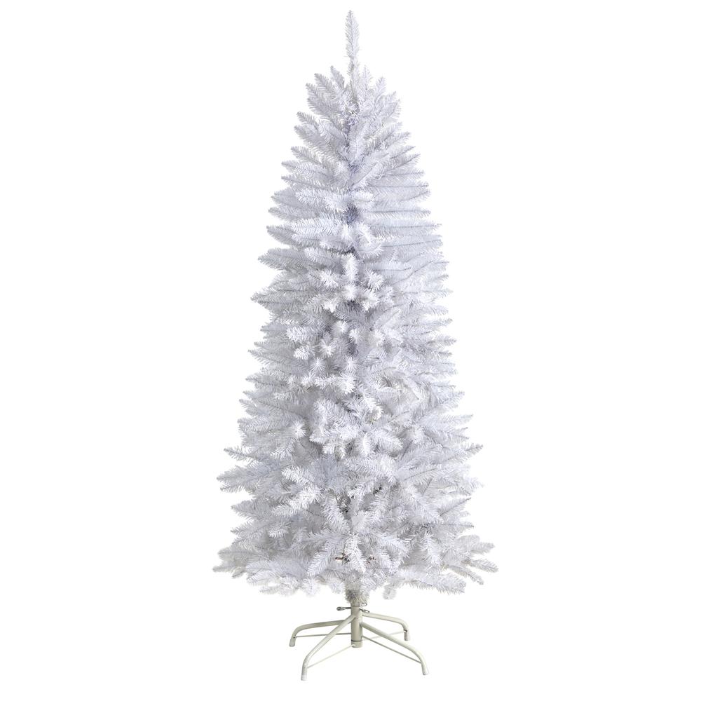 5ft. Slim White Artificial Christmas Tree with 491 Bendable Branches