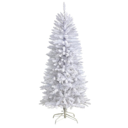 5ft. Slim White Artificial Christmas Tree with 491 Bendable Branches