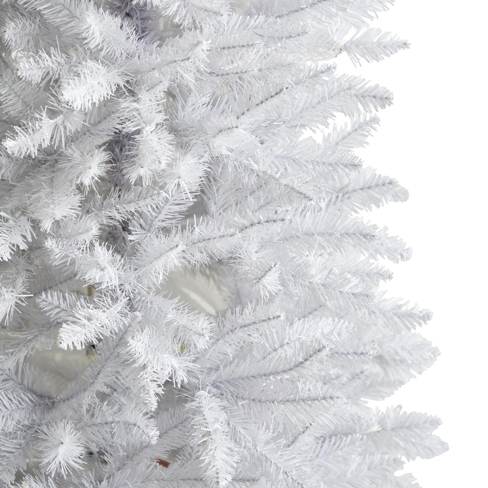 6ft. Slim White Artificial Christmas Tree with 743 Bendable Branches