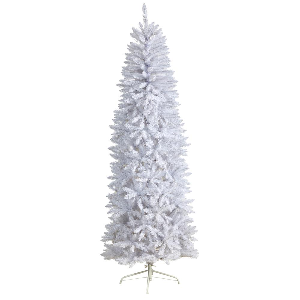 7ft. Slim White Artificial Christmas Tree with 995 Bendable Branches