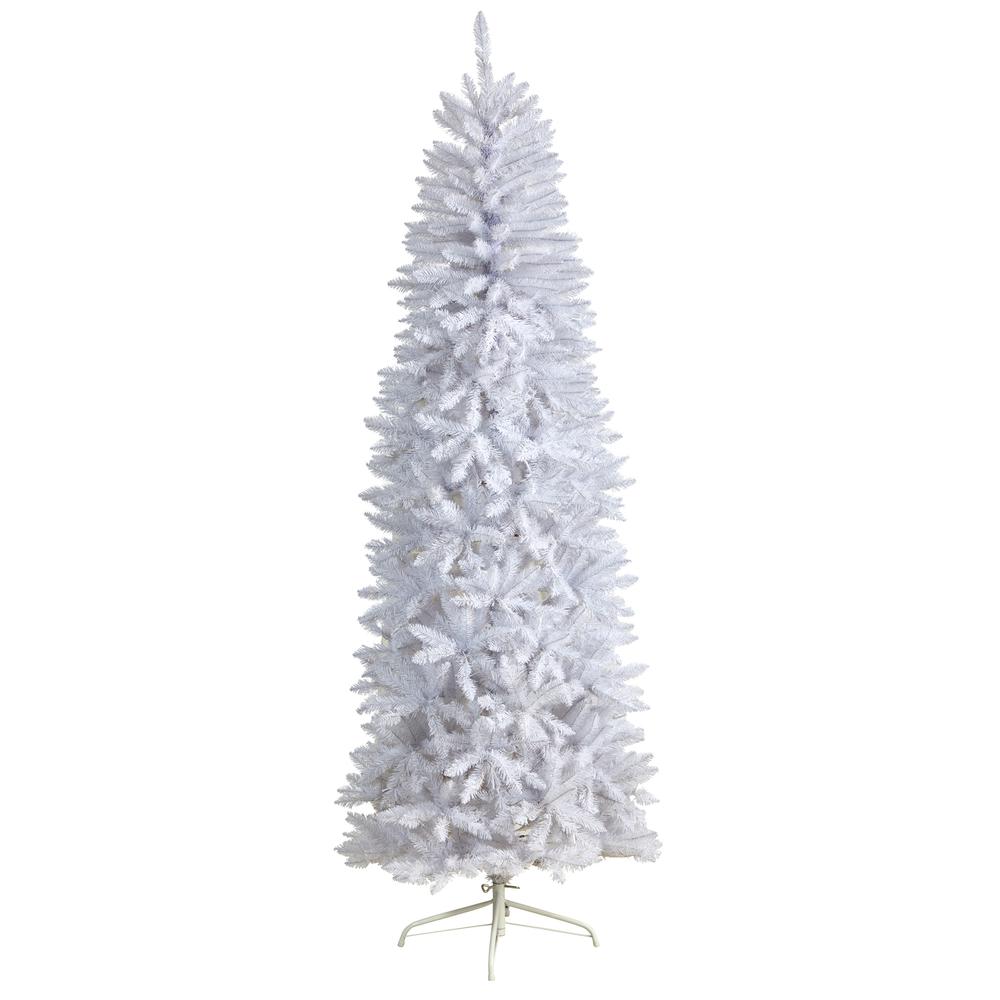 7ft. Slim White Artificial Christmas Tree with 995 Bendable Branches