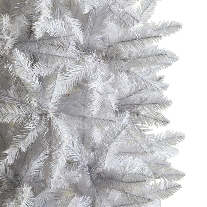 8ft. Slim White Artificial Christmas Tree with 1348 Bendable Branches