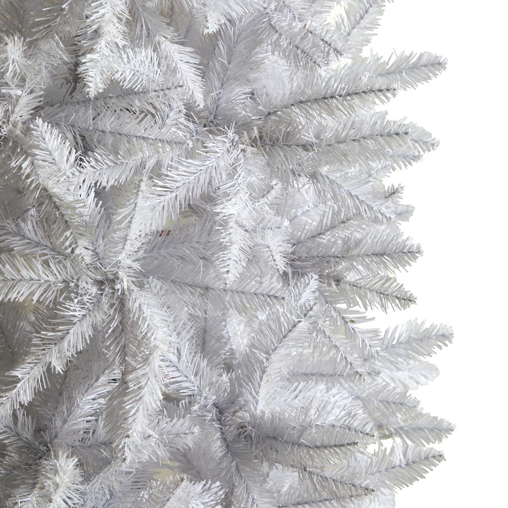 8ft. Slim White Artificial Christmas Tree with 1348 Bendable Branches