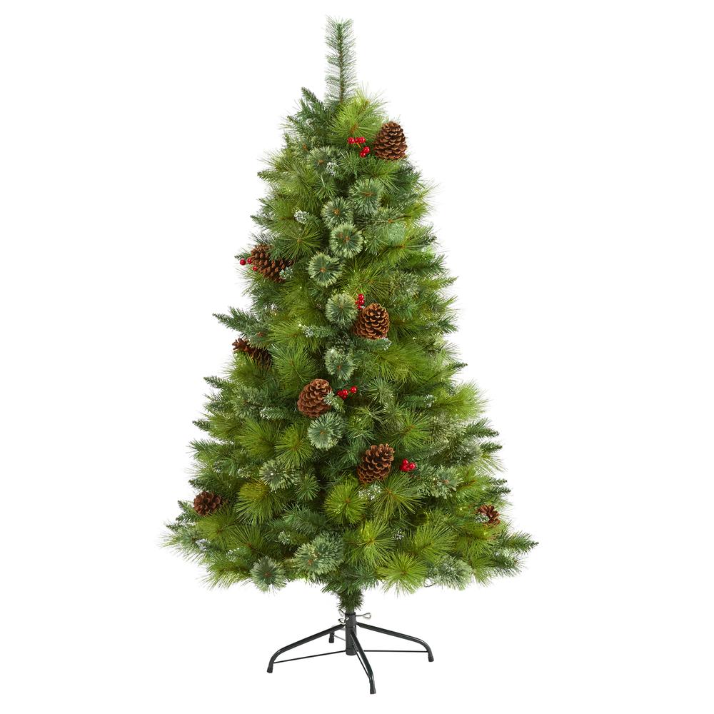 5ft. Montana Mixed Pine Artificial Christmas Tree with Pine Cones, Berries