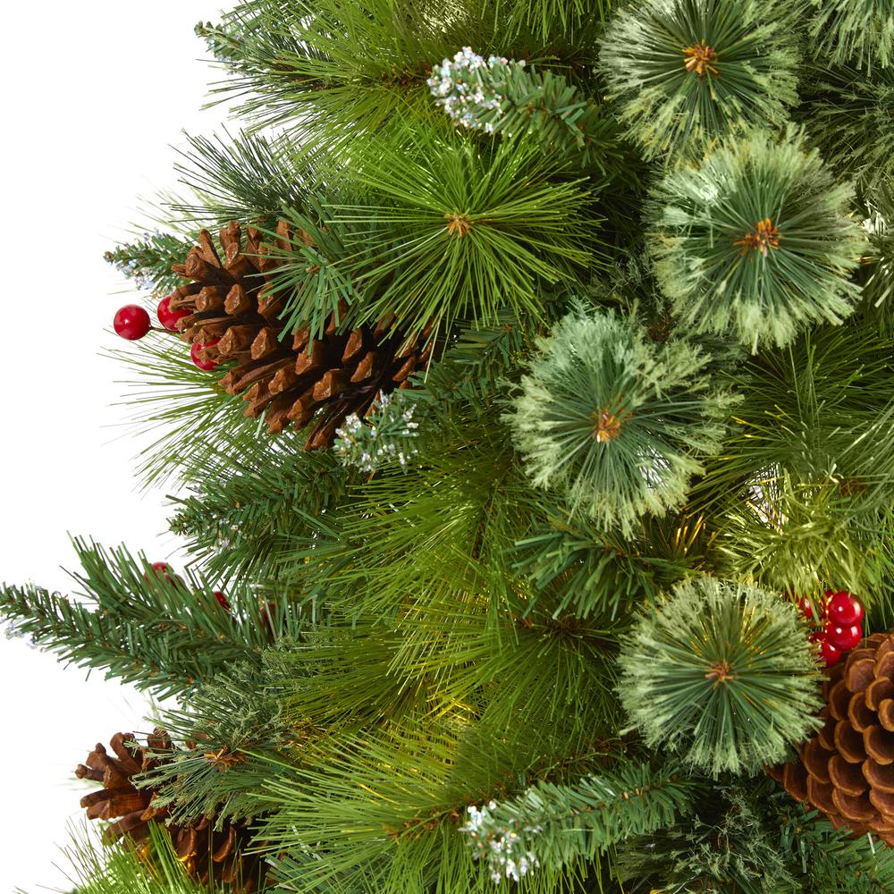 5ft. Montana Mixed Pine Artificial Christmas Tree with Pine Cones, Berries