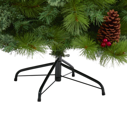 6ft. Montana Mixed Pine Artificial Christmas Tree with Pine Cones, Berries