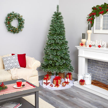 7ft. Wisconsin Slim Snow Tip Pine Artificial Christmas Tree
