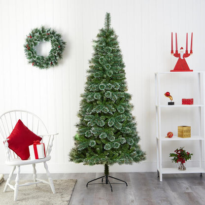 7ft. Wisconsin Slim Snow Tip Pine Artificial Christmas Tree